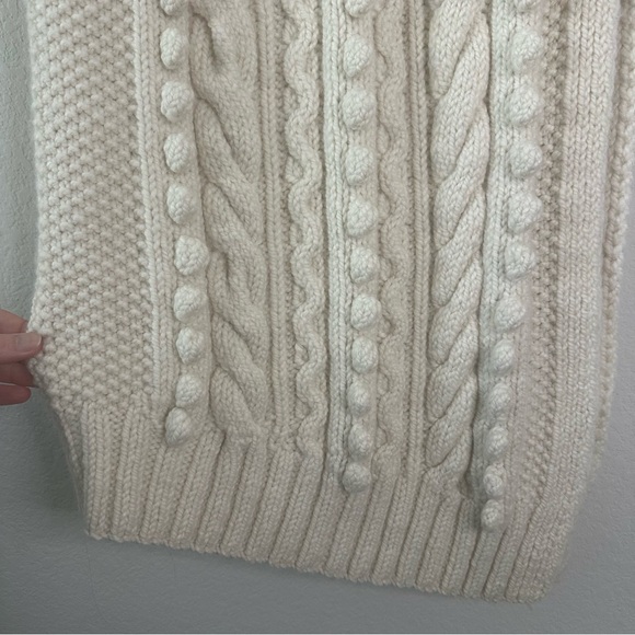 ULLA JOHNSON Frida Cable Knit Tunic Cream Wool Sweater Dress SZ XS/S - Picture 5 of 11